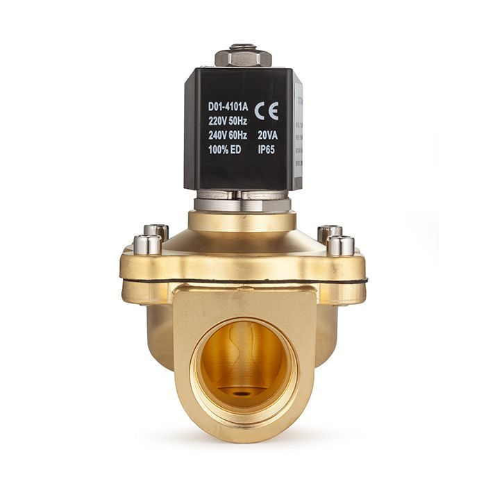 Соленоидный клапан нормально-закрытый, прямого действия, 220В, PN10, Латунь/EPDM, DN25, TLSC25/10EP1