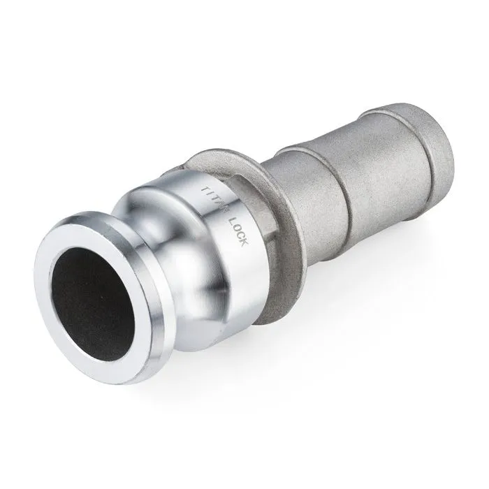 Камлок алюминиевый тип E, ниппель с хвостовиком 1", TL100EAL TITAN LOCK