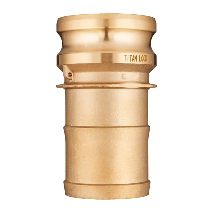 Камлок латунный тип E, ниппель с хвостовиком 3", TL300EBR TITAN LOCK