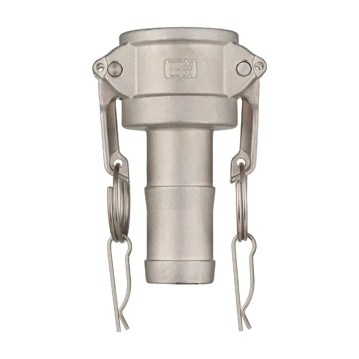 Камлок нержавеющий тип С, розетка с хвостовиком 1 1/4", TL125CSS TITAN LOCK