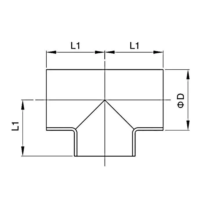 Тройник приварной DN 65, нерж. сталь 316, TLTE65SS TITAN LOCK