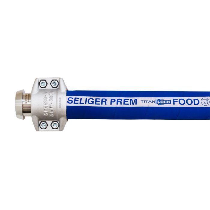Пищевой  рукав «SELIGER-PREM», нап/всас, вн. диам. 102 мм, -40C, 10bar, EPDM, TL100SL-PR TITAN LOCK