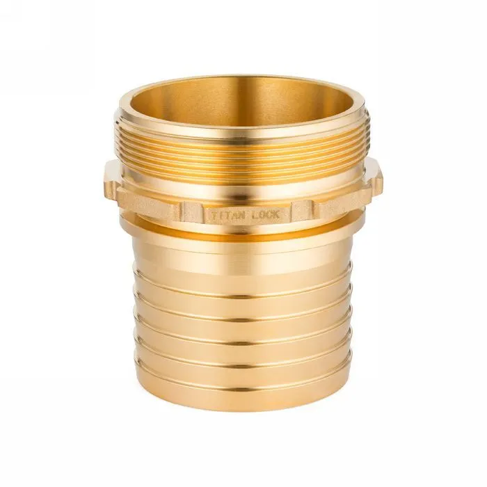 4in, штуцер с наружной резьбой под рукав, латунь, TLSM100BR TITAN LOCK