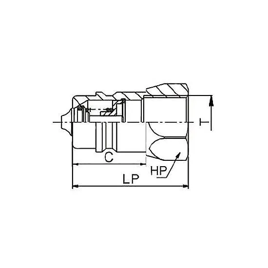 1/2 in, БРС серия M, ISO 5675, ниппель с метрической внутр. резьбой, оцинк. сталь TL4M-PF/20X1.5 TIT