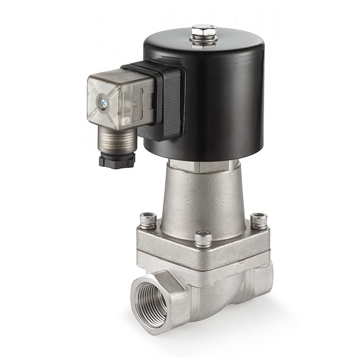 Соленоидный клапан нормально-закрытый, пилотный, 220В, PN16, Нерж.304/PTFE, DN25, TLSCP25/16PT1S TIT