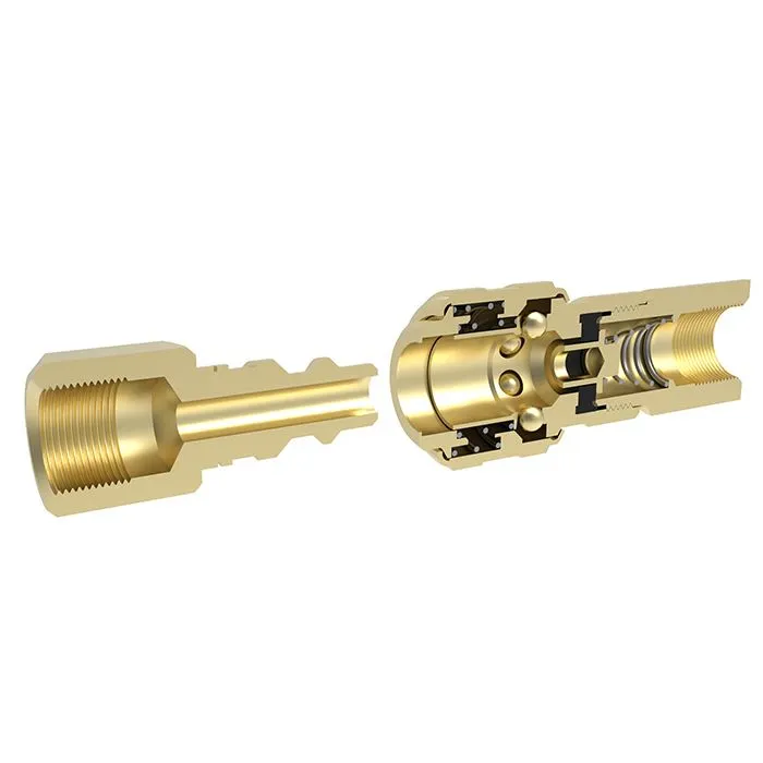 1/4in, БРС серия D, ISO 6150 B, ниппель, внутр.резьба, латунь TL2DM-B TITAN LOCK