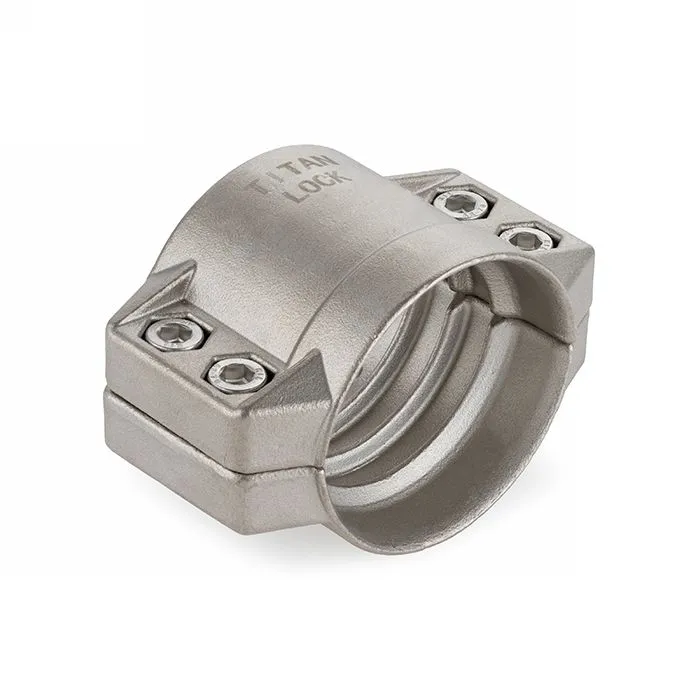 Усиленный 4-х болтовый хомут, нерж. сталь, TL75X8SS TITAN LOCK