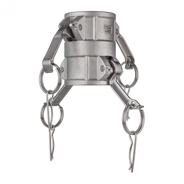 Камлок нержавеющий тип DD (переходник розетка 2" х розетка 2"), AISI316, TL200DDSS TITAN LOCK