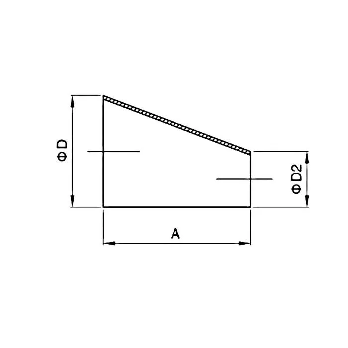 Переходник эксцентрический приварной, DN 25 x DN 20, нерж. сталь 316, TLWER25-20SS TITAN LOCK
