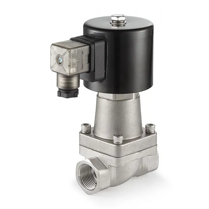 Соленоидный клапан нормально-закрытый, пилотный, 220В, PN16, Нерж.304/PTFE, DN40, TLSCP40/16PT1S TIT