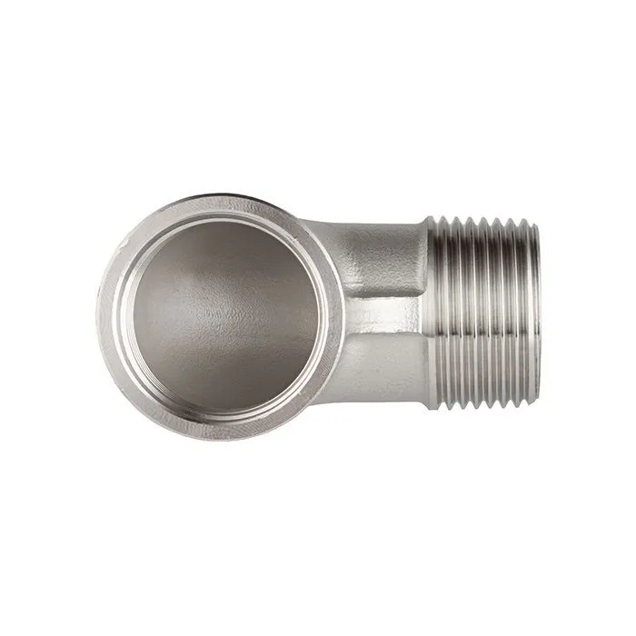 Отвод 90° нержавеющий (уголок) НР/ВР, 1-1/4" AISI304 TL125ELMF TITAN LOCK