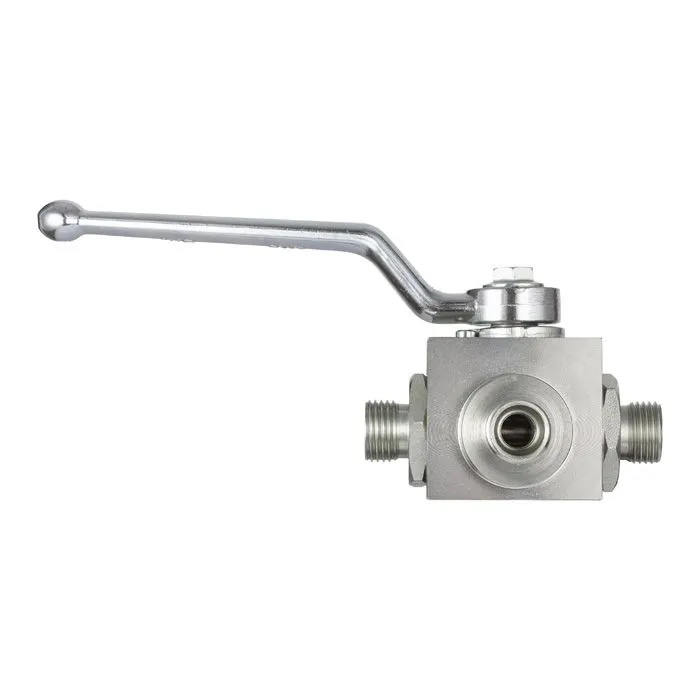 Гидравлический шаровый кран трехходовой, DN 20 (M30X2), типа НР, сталь, TLHYD3V3/4M TITAN LOCK