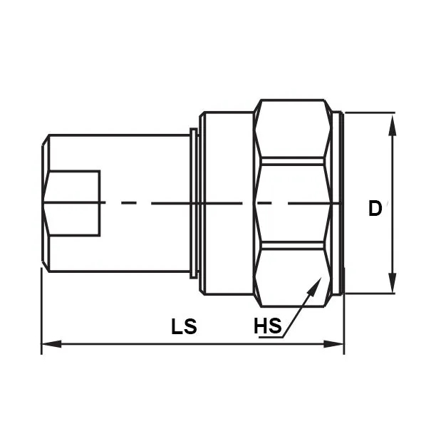 1in, БРС серия L (TGW) резьбовая, розетка, оцинк. сталь TL8LF TITAN LOCK
