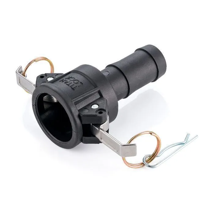 Камлок полипропиленовый тип С, розетка с хвостовиком 1/2", TL50CPP TITAN LOCK