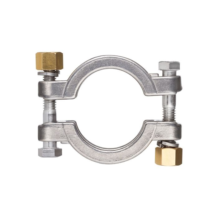 Хомут CLAMP двухболтовый усиленный DN15 нерж.304, DIN TL15CLCR TITAN LOCK