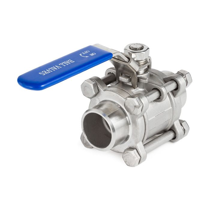 4in, Трехсоставной шаровый кран из нержавеющей стали (AISI 304) типа "сварка-сварка", TL400TPBVSS-WD