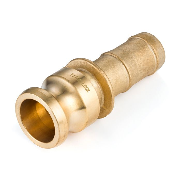Камлок латунный тип E, ниппель с хвостовиком 1/2", TL50EBR TITAN LOCK