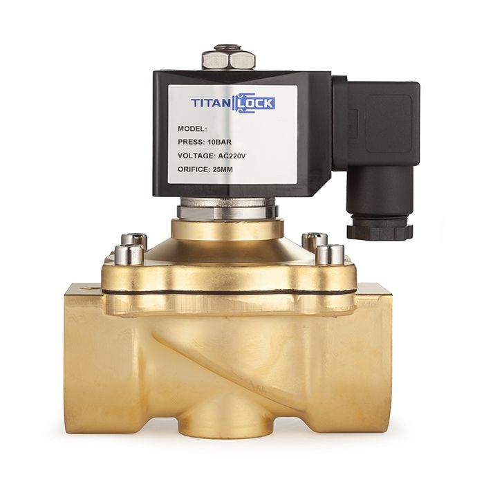 Соленоидный клапан нормально-закрытый, прямого действия, 220В, PN10, Латунь/EPDM, DN32, TLSC32/10EP1