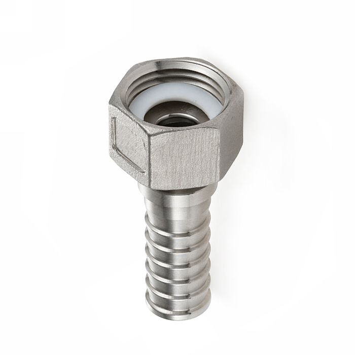 Штуцер для пара  DIN 2826, с концом под рукав, нерж.сталь 316, вн.резьба, 1 1/2" TLSTDIN-F1.1/2S TIT