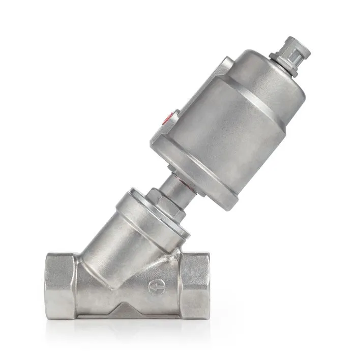 Седельный клапан наклонный, нерж. 304 с пневмоприводом (нерж.), DN25 TL25CPAVS TITAN LOCK