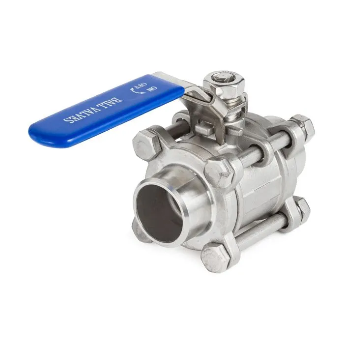 2,5in, Трехсоставной шаровый кран из нержавеющей стали (AISI 304) типа "сварка-сварка", TL250TPBVSS-