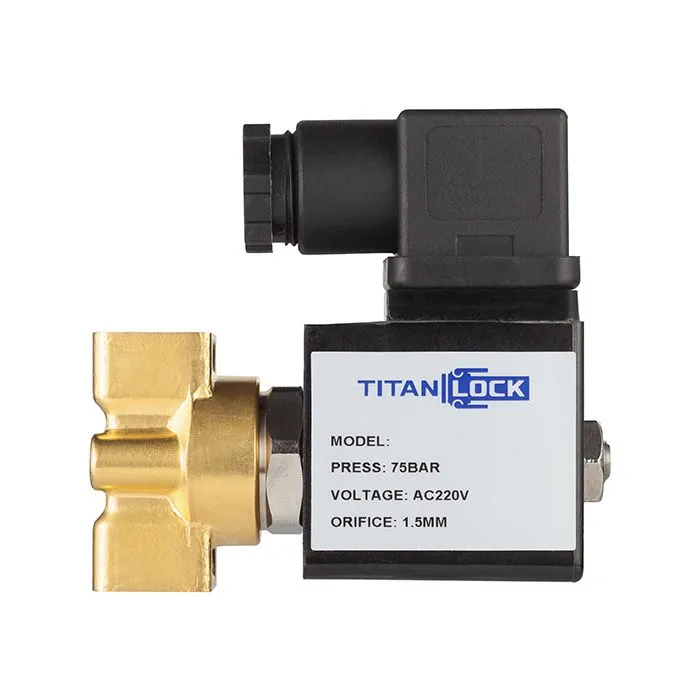 Соленоидный клапан нормально-закрытый, пилотный, 220В, PN75, Латунь/PTFE, DN15, TLSCP15/75PT1B TITAN