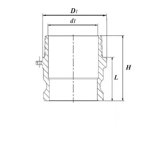 Камлок нержавеющий тип F серия "EcoLine" ниппель, наруж. резьба BSP 4", AISI304, TL400FSS-EL TITAN L