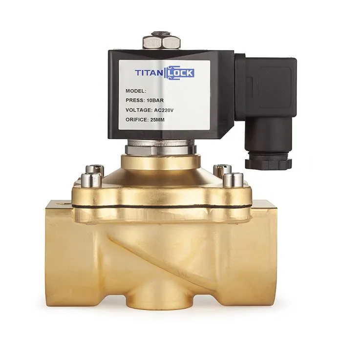 Соленоидный клапан нормально-открытый, прямого действия, 220В, PN10, Латунь/EPDM, DN15, TLSO15/10EP1