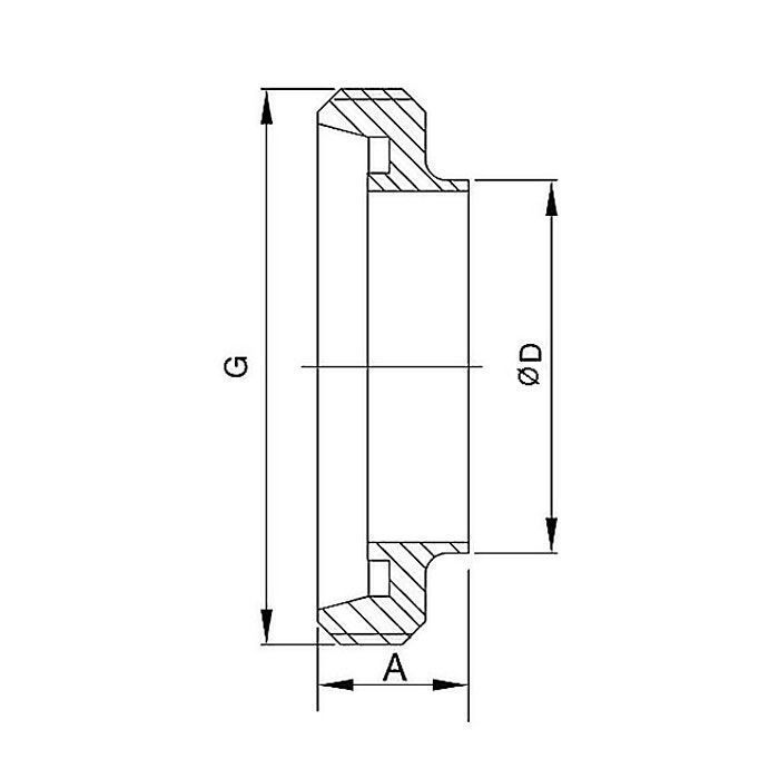 Резьбовой штуцер под приварку SMS 1 1/2", нерж. сталь 316, TL1.1/2THRWSS-S TITAN LOCK