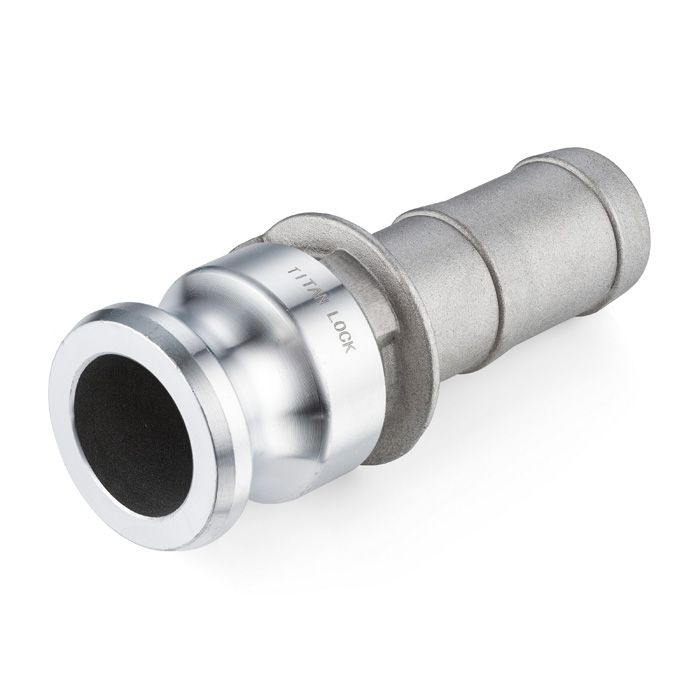 Камлок алюминиевый тип E серия "EcoLine", ниппель с хвостовиком 2 1/2", TL250EAL-EL TITAN LOCK