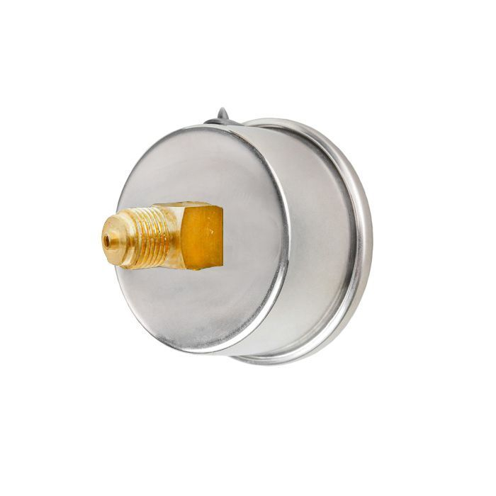 Манометр нержавеющий виброустойчивый, 16/0,2 Бар, корп.100мм, креп.сзади 1/2, TLSPGV100B1/2 TITAN LO