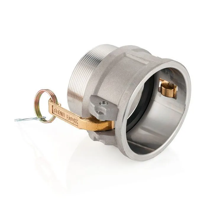 Камлок алюминиевый тип B розетка, наруж. резьба BSP 4", TL400BAL TITAN LOCK