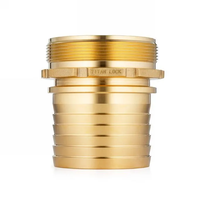 4in, штуцер с наружной резьбой под рукав, латунь, TLSM100BR TITAN LOCK