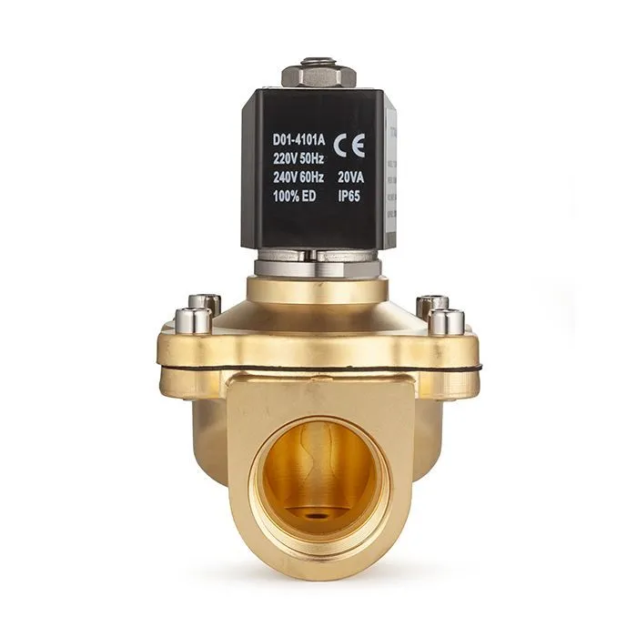 Соленоидный клапан нормально-открытый, прямого действия, 220В, PN10, Латунь/EPDM, DN50, TLSO50/10EP1