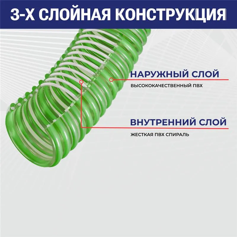 Рукав ПВХ для систем полива и сельхоз.работ, "KROKUS", вн.диам. 19 мм, н/вс, TL020KK TITAN LOCK