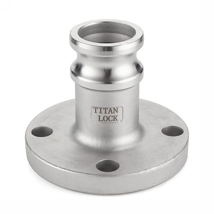 Камлок нержавеющий тип FA, ниппель с фланцем 1", AISI316, TL100FASS TITAN LOCK