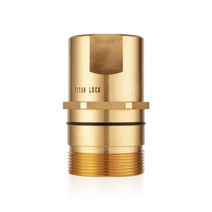 3/4in, БРС серия W резьбовая, ниппель, латунь, резьба NPT TL6WMN TITAN LOCK