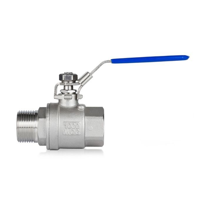 Кран шаровый двухсоставной НР-ВР, резьба BSP 2", нерж. 304, TL200BVC-FM TITAN LOCK