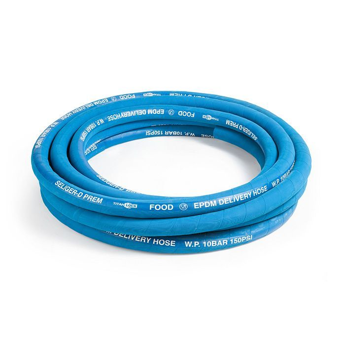 Пищевой рукав напорный «SELIGER-D-PREM», вн. диам. 50 мм, -40C, 10bar, EPDM, TL050SL-D-PR TITAN LOCK