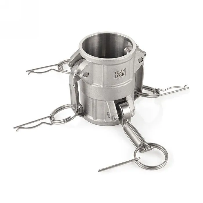 Камлок нержавеющий тип DD (переходник розетка 4" х розетка 4"), AISI316, TL400DDSS TITAN LOCK