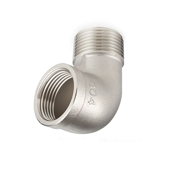 Отвод 90° нержавеющий (уголок) НР/ВР, 3/8" AISI304 TL037ELMF TITAN LOCK