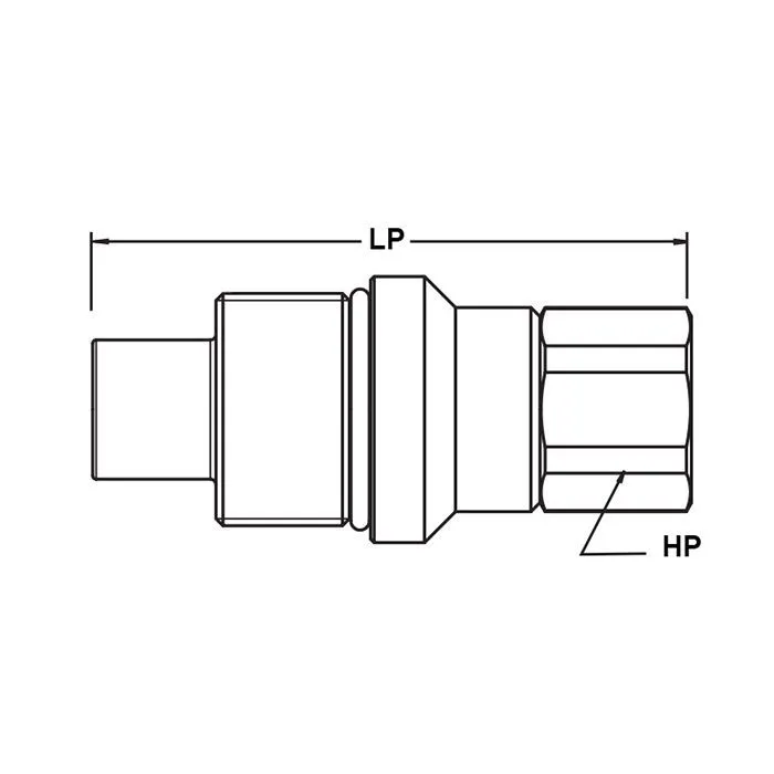 1 1/2in, БРС серия E (VEP) резьбовая, ниппель, оцинк. сталь TL12EM TITAN LOCK