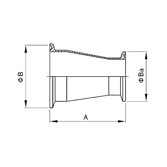 Переходник концентрический Clamp, DN 80 x DN 50, нерж. сталь 316, TLCR80-50SS TITAN LOCK