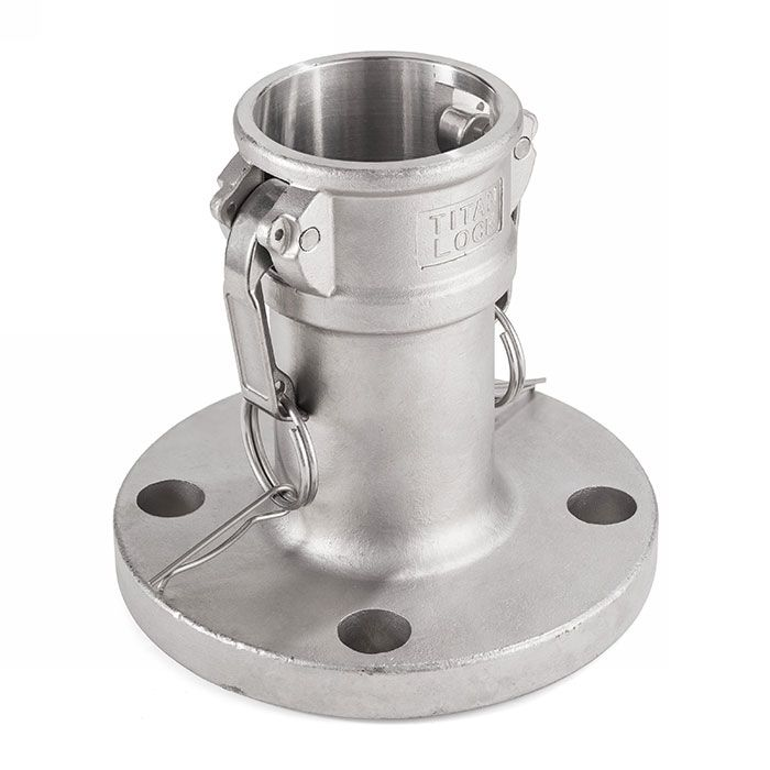 Камлок нержавеющий тип FC, розетка с фланцем 3/4", AISI316, TL75FCSS TITAN LOCK