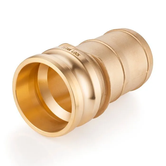 Камлок латунный тип E, ниппель с хвостовиком 3", TL300EBR TITAN LOCK