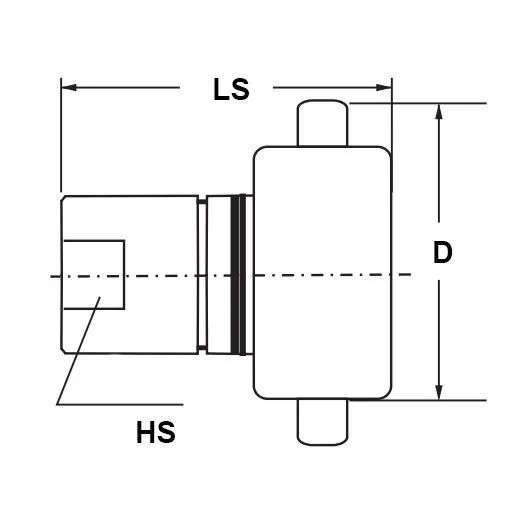 1in, БРС серия I (CVE) резьбовая, розетка с крыльчатой гайкой, оцинк. сталь TL8IF TITAN LOCK