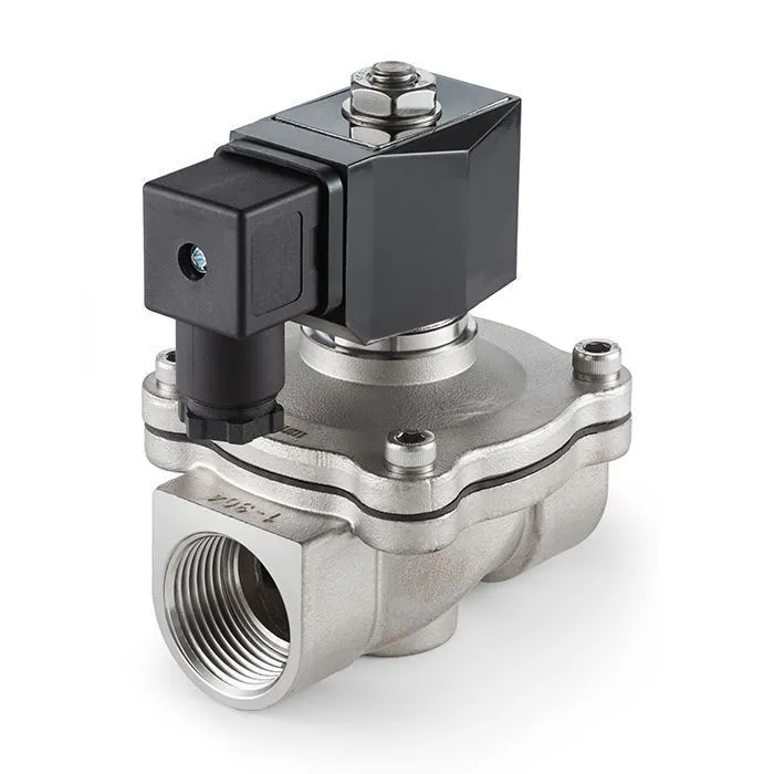 Соленоидный клапан нормально-открытый, прямого действия, 220В, PN10, Нерж.304/FKM, DN20, TLSO20/10FK