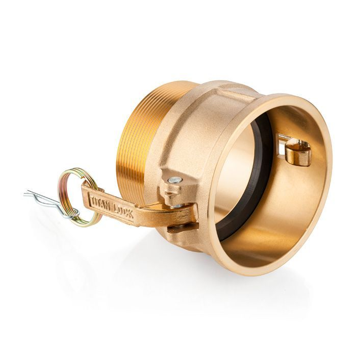 Камлок латунный тип B розетка, наруж. резьба BSP 4", TL400BBR TITAN LOCK