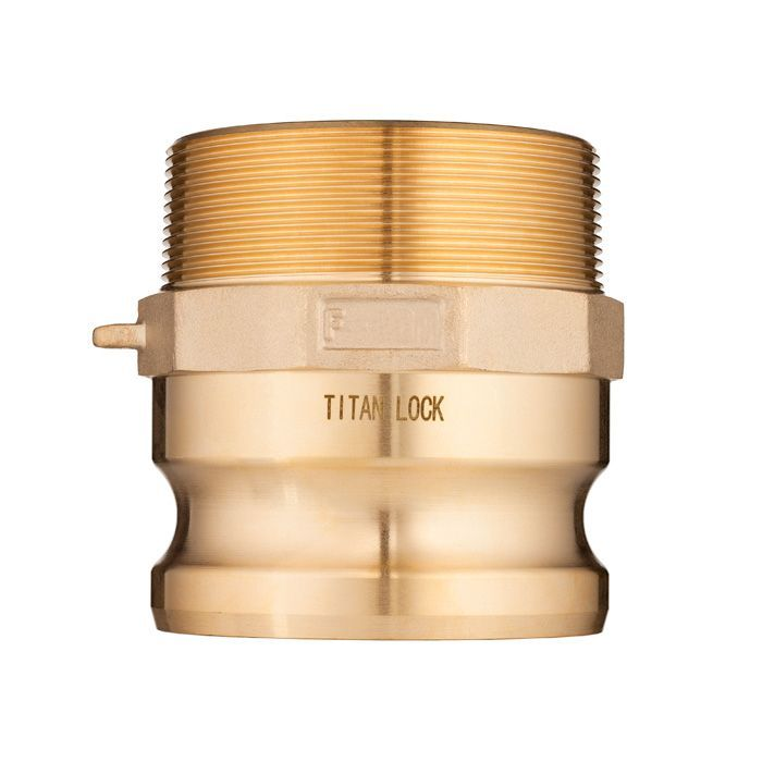 Камлок латунный тип F ниппель, наруж. резьба BSP 4" , TL400FBR TITAN LOCK