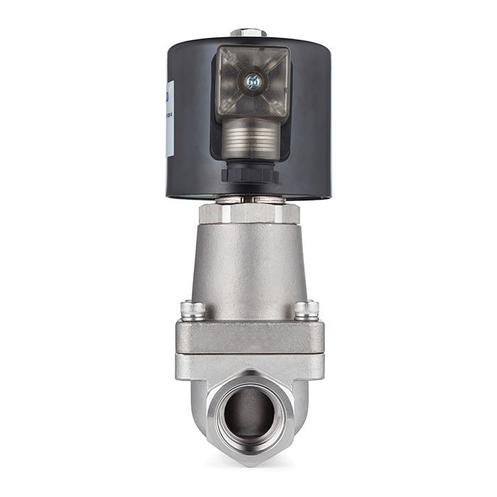 Соленоидный клапан нормально-закрытый, пилотный, 220В, PN16, Нерж.304/PTFE, DN32, TLSCP32/16PT1S TIT